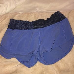 blue lululemon speed up shorts